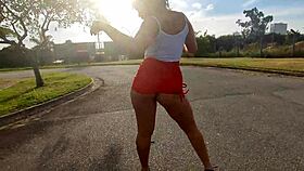 i picked up this brazilian milf exhibitionist in the parking lot and fucked her in the hotel.