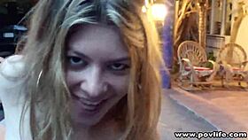 Hey, POV sex with brunette carwash hottie Alice White, shaved and hardcore