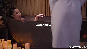 Watch Luscious Allie In Lingerie Explore Every Inch Of Nicole's Body With Licks And Fingers!