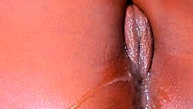 hey, this ebony wife at the wedding is playing with her pussy, sucking monster cock...