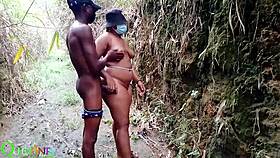 first time bent over doggystyle in public bush