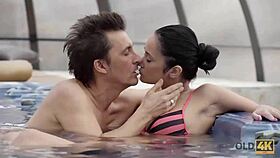 Wow, old guy scores big making love to a stunning young 18+ lady with Old4k!