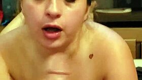 Latina sucking big dick dry