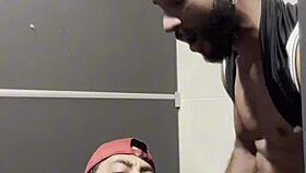 Gym Bathroom Encounter: Sucked Him, Tried Anal!