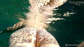 bbw shows off hairy pussy while walking nude in public spots