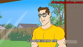 gay drawing of the black guy and the gardener 😏