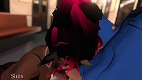 Latina woman rides train