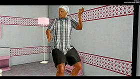 In this hentai comic, characters spin around in a fun scene