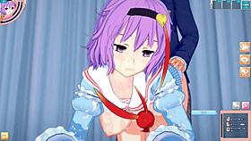 【エロゲーコイカツ！】東方 古明地さとりにおっぱい揉みまくりh！3dcg巨乳アニメ動画 東方プロジェクト 【ヘンタイゲーム】