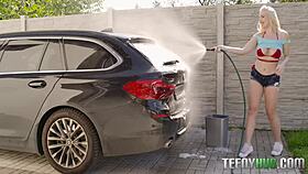 a very curvy car wash vera jarw michael fly with big ass tits