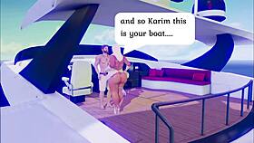 hijab arab aisha with big tits fucked on boat