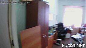 The young woman was picked up and filmed on camera in an amateur setting.