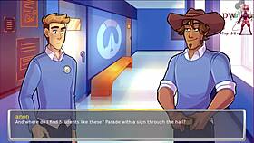 In overwatch academy, chubby slave endures bdsm training