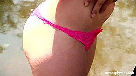 Hot Teen Jenny Sucks and Fucks Cock Outdoors