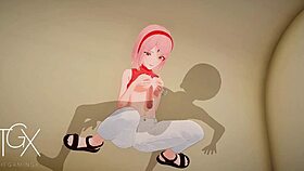 Sakura Haruno gets ntr sex and blowjobs in anime hentai game with Naruto.