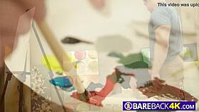 Artistic gay hunk receives rimjob and blowjob bareback!