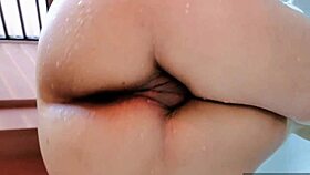 The queen masturbates in the open-air bath, then enjoys intense sex.