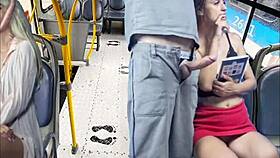 Is this worker getting encoxada on the bus in public?