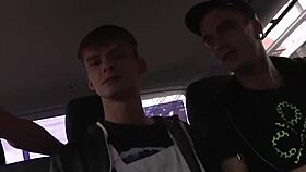 twinks picked up for a vehicle threesome