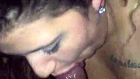 Gettin Sloppy Head From White Girl In Intense Session!