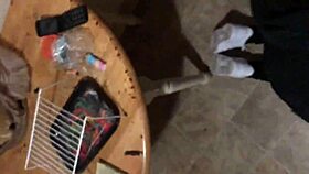 gagging on deepthroat until cumshot hits her eye in a messy finish