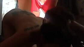 Young adult performs deep oral in homemade video