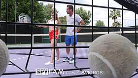 spyfam step bro teaches step sis tennis with his big dick 😈