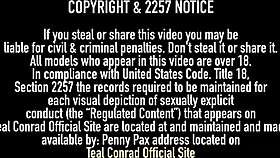 Teal Conrad shows off her stunning shaved body