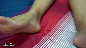 cute latina student in uniform with sweaty feet fetish