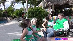 Busty Teen Cheerleaders Fucked by Judges Outdoor