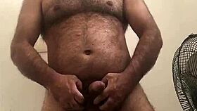 cum drips from fingers onto my huge gay penis