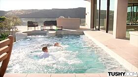 tushy petite brunette chloe amour gets her ass fucked hard in doggystyle