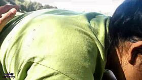 Mamada en el Lago en Publico con Latina Caliente