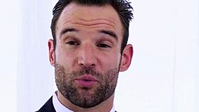 jennifer white gives blowjob to husband in doggystyle position