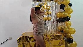 Busty executive fantasizes about sex at work