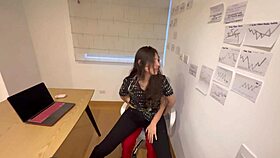 My med student tricked me, and we ended up naked in my office