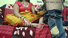 Yellow saree clad bhabhi gives PLEASURE to her devar on the ranch.