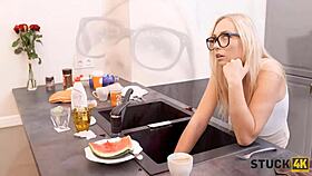 blonde from czech needs help and sex is a good price for it