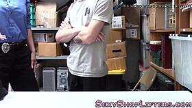 Oh, That Blonde Cop's Big Tits Got Caught!