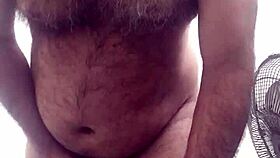 cum drips from fingers onto my huge gay penis