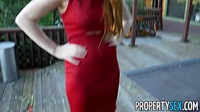 hot redhead agent sucking cock for propertysex