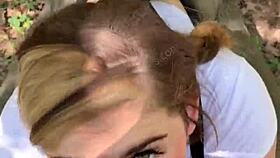 i spotted a jogger on the hiking trail and she gave me a deepthroat in pov, with her blonde and brunette friends joining in for blowjobs and outdoor fun