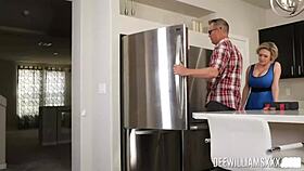 fridge repairman with big dick seduced by blonde milf dee williams