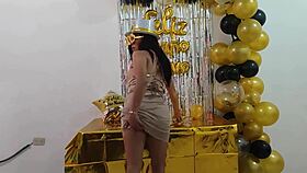 Busty executive fantasizes about sex at work