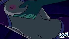Starfire Feels Intense Passion In Doggystyle With Robin, Ending In Facial