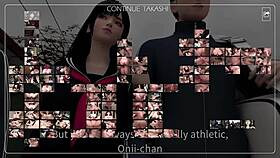 נערה יפנית 18+ ב-NTR צוללת לשלישיית סקס לוהט עם חבר ואח חורג