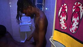 Blonde Takes Shower In Bathroom Before Dinner