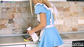 alluring maid ginger devil gets screwed hard by her employer in intense scene