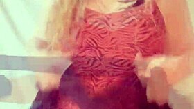 Blonde Dances Wild in Crotchless Panties