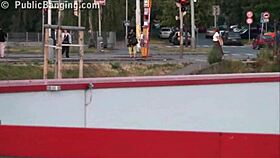 Want to see a cute blonde teen in a public gangbang?